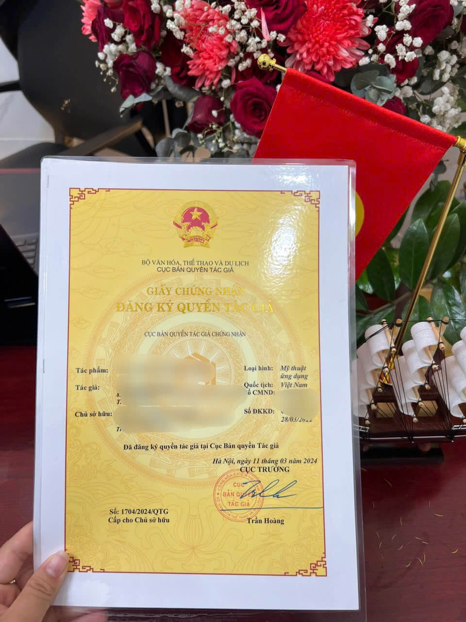 Giấy chứng nhận đăng kí quyền tác giả