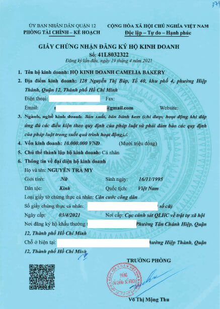 giấy chứng nhận đăng ký hộ kinh doanh copy