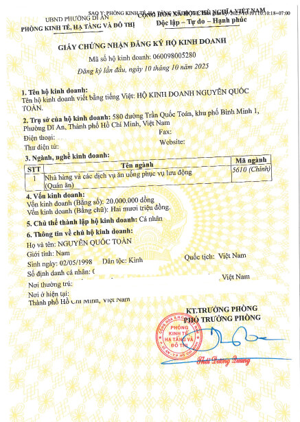 giấy chứng nhận đăng ký hộ kinh doanh copy