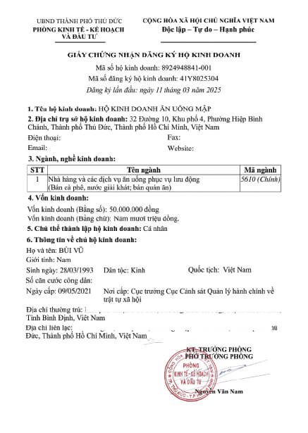 giấy chứng nhận đăng ký hộ kinh doanh copy