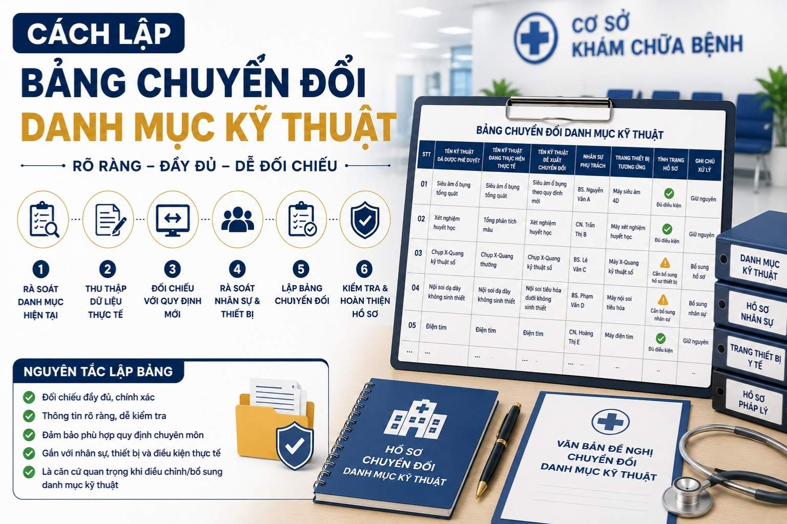 Cách lập bảng chuyển đổi danh mục kỹ thuật
