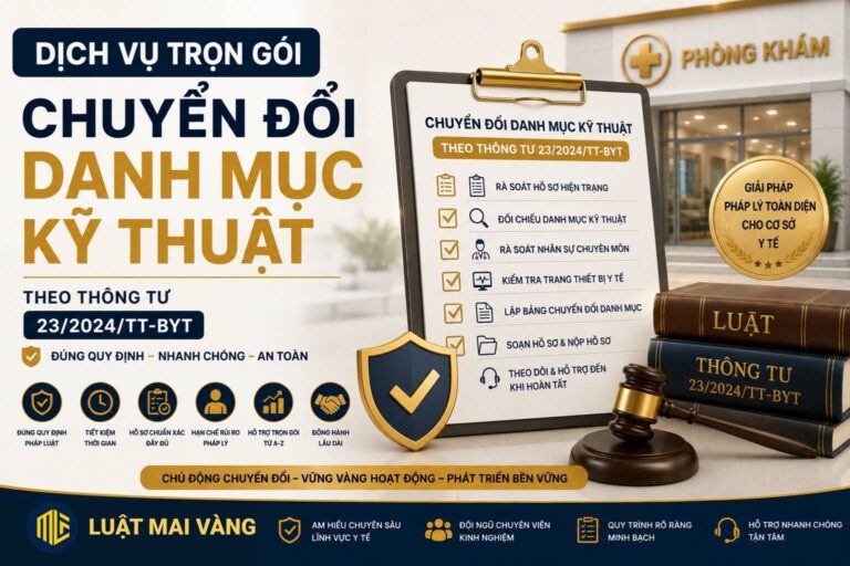 Dịch vụ trọn gói chuyển đổi danh mục kỹ thuật của Luật Mai Vàng
