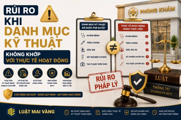 Rủi ro khi danh mục kỹ thuật không khớp với thực tế hoạt động