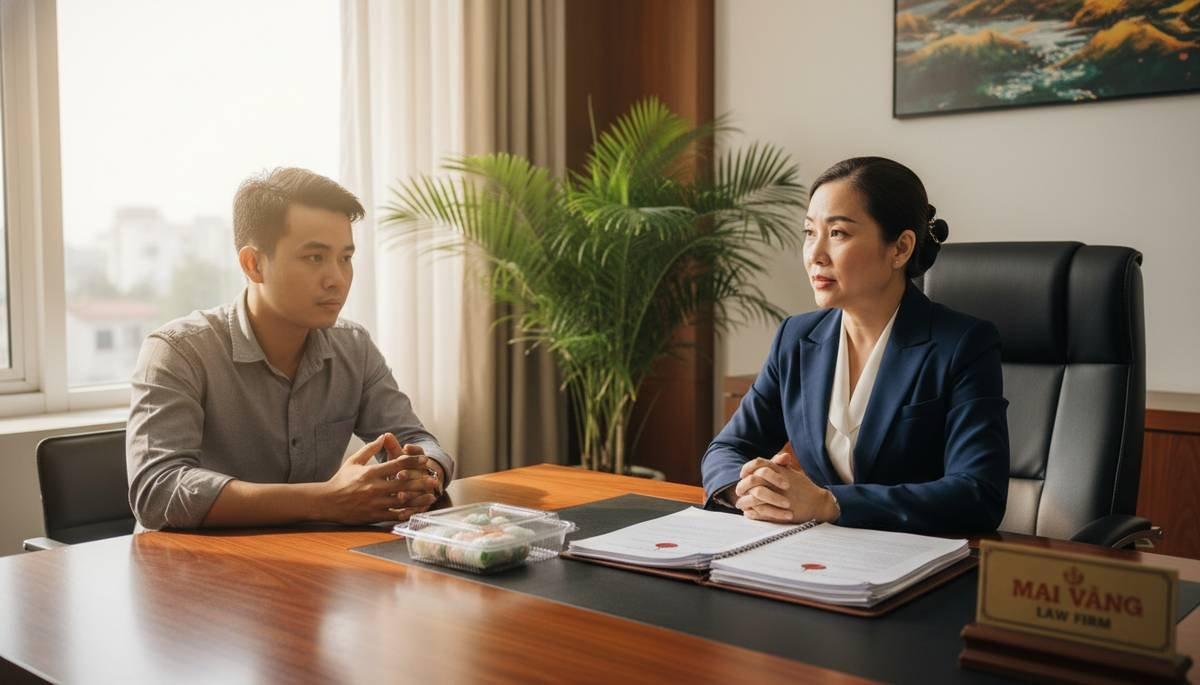 Luật sư Công ty Luật Mai Vàng tư vấn giải quyết tranh chấp an toàn thực phẩm cho khách hàng.