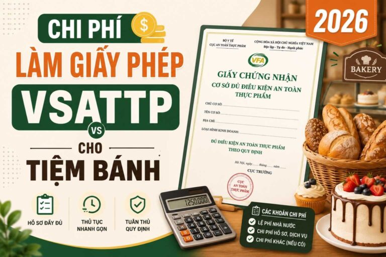Chi Phí Làm Giấy Phép VSATTP Cho Tiệm Bánh