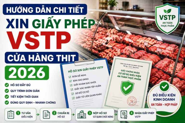 Hướng Dẫn Chi Tiết Xin Giấy Phép VSTP Cửa Hàng Thịt